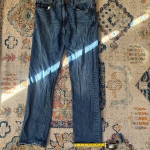 J. Crew Men's Straight Leg Dark Blue Jeans